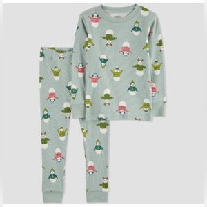 Carter's Just One You Kids Festive Winter Snowman Pajama Set Sz 3T